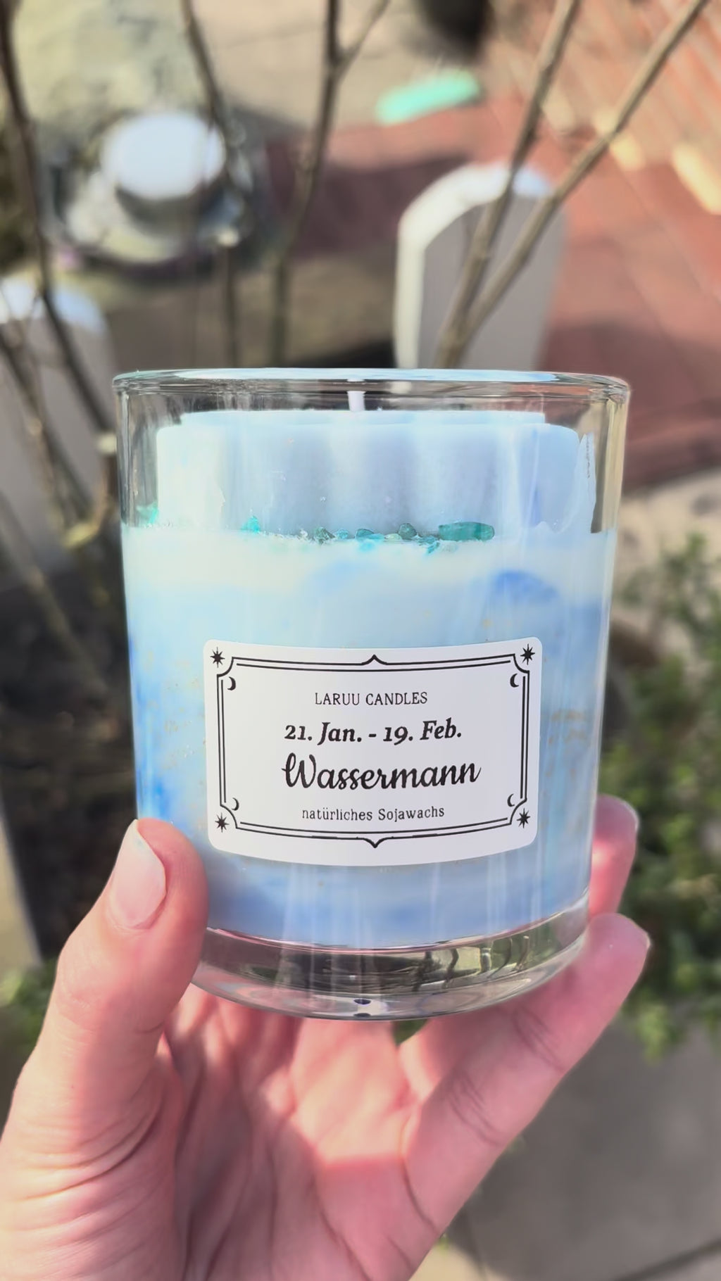 Sternzeichen-Kerze Wassermann